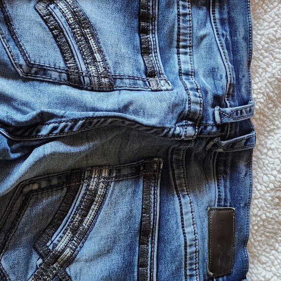Men's Buckle Black Jeans - Picture 1 of 5
